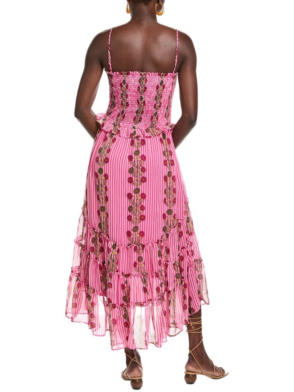 NEW NWT Free People Alejandra Pink Floral Garden Party Midi Dress - Picture 7 of 7